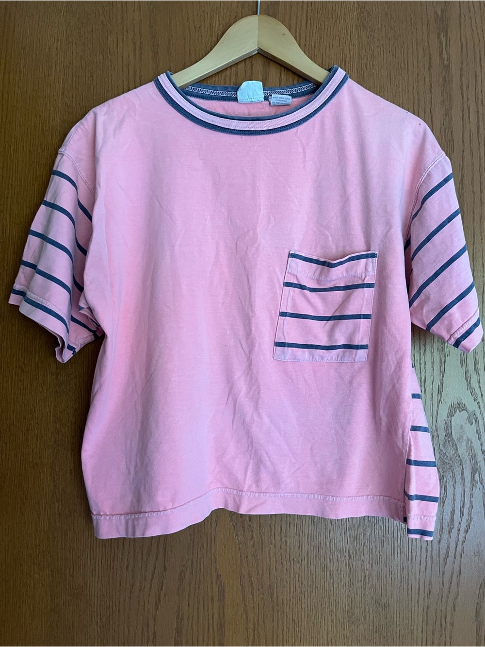 Vtg Shore Club Striped Boxy Tee